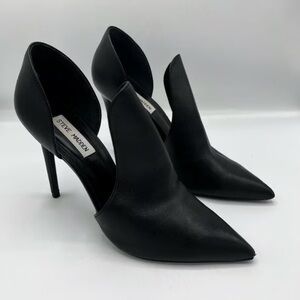 Steve Madden Dolly Black Stiletto Heels with Cut-Out Design size 6.5
